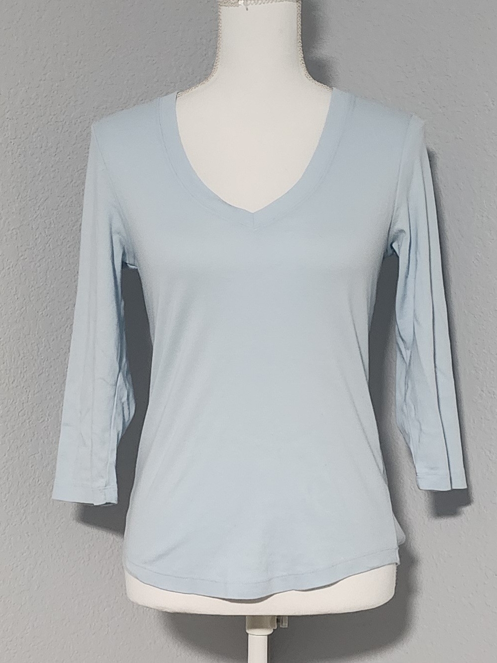 Vintage Y2K GAP Baby Blue 3/4 Sleeve Top Womens Size Medium